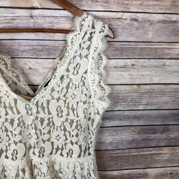 Greylin | Melusine Lace Fit & Flare Dress Size L - Picture 3 of 8